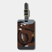 Black couple artwork art (Black love) Bagagelabel (Voorkant verticaal)