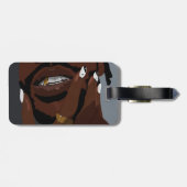 Black couple artwork art (Black love) Bagagelabel (Achterkant horizontaal)