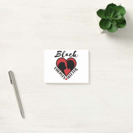 Black Couples Matter African American Love Post-it® Notes (Kantoor)
