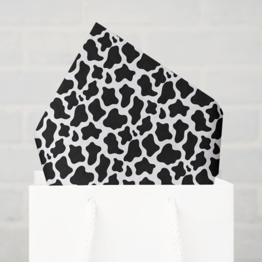 Black Cow Print Tissue Paper Tissuepapier (Cadeauzakje)