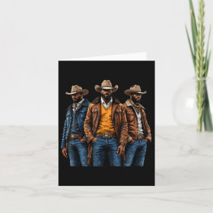 Black Cowboy Afro-Amerikaanse Western Rodeo Melani Kaart