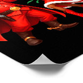 Black Cowboy And Santa Cowgirl Christmas Western X Poster (Hoek)