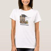 Black Cowboy Boot Graduing Cap & Flowers T-Shirt (Voorkant)