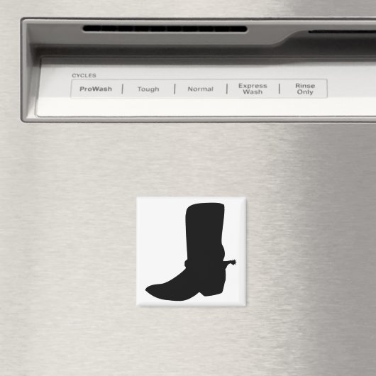 Black Cowboy Boot met Spurs Magneet (Insitu (Vaatwasser))