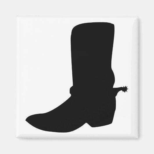 Black Cowboy Boot met Spurs Magneet (Voorkant)