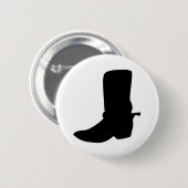 Black Cowboy Boot met Spurs Ronde Button 5,7 Cm (Voorkant /achterkant)