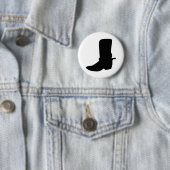 Black Cowboy Boot met Spurs Ronde Button 5,7 Cm (In situ)