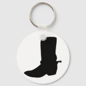 Black Cowboy Boot met Spurs Sleutelhanger (Voorkant)