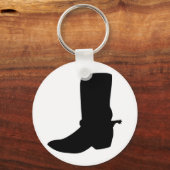 Black Cowboy Boot met Spurs Sleutelhanger (Voorkant)