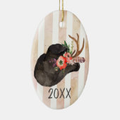 Black Cowboy Pet Keepomwille Jaar Keramisch Ornament (Rechts)