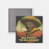 Black Cowboy Steer Dogger Magnet (Voorkant / Achterkant)