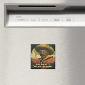 Black Cowboy Steer Dogger Magnet (Insitu (Vaatwasser))