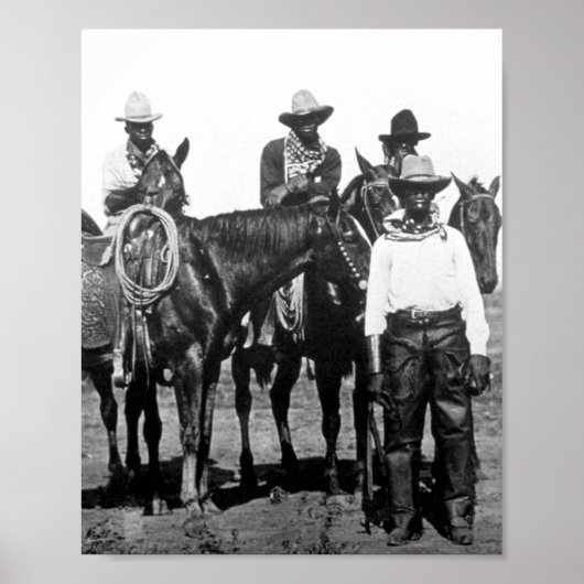 Black Cowboys at Bonham Texas 1890 Poster (Voorkant)