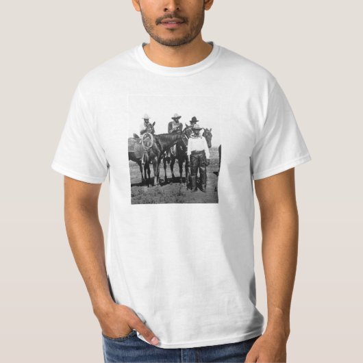 Black Cowboys at Bonham Texas 1890 T-shirt (Voorkant)