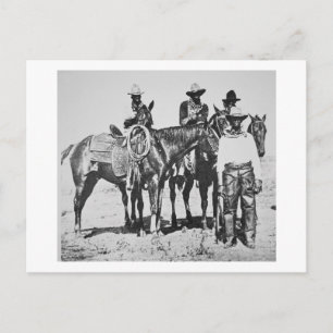 Black Cowboys at Bonham, Texas, c.1890 (b/w foto) Briefkaart