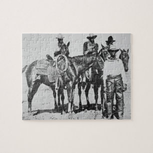 Black Cowboys at Bonham, Texas, c.1890 (b/w foto) Legpuzzel