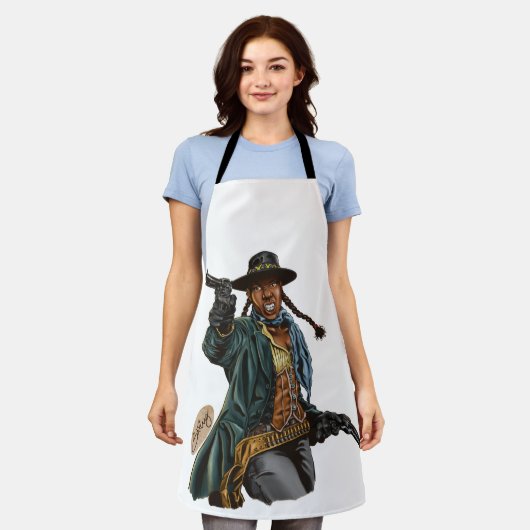 Black Cowgirl Schort (Gedragen)