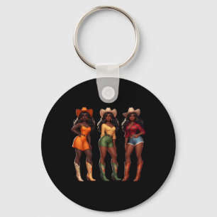Black Cowgirl Western Rodeo Juneteenth Freedom Afr Sleutelhanger