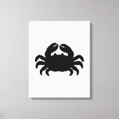 Black Crab Silhouette Canvas Afdruk (Voorkant)
