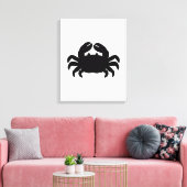Black Crab Silhouette Canvas Afdruk (Insitu (Woonkamer))