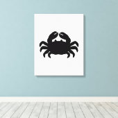 Black Crab Silhouette Canvas Afdruk (Insitu (Houten vloer))