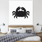 Black Crab Silhouette Canvas Afdruk (Insitu (Slaapkamer))