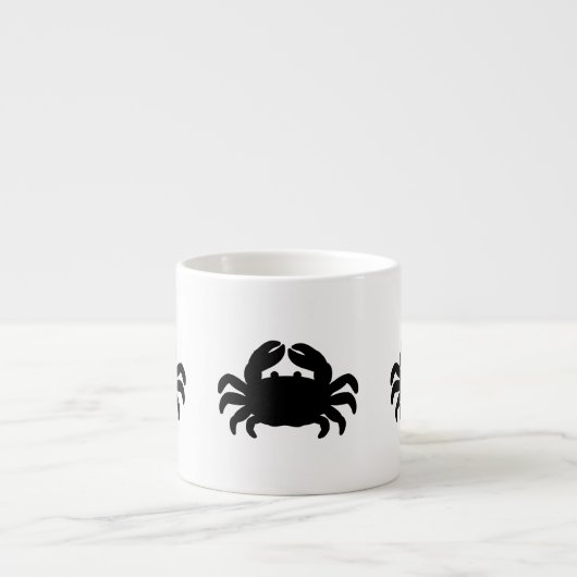 Black Crab Silhouette Espresso Kop (Voorkant)