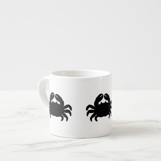 Black Crab Silhouette Espresso Kop (Links)