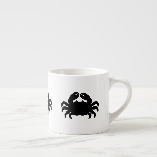 Black Crab Silhouette Espresso Kop (Rechts)