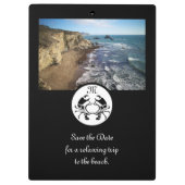 Black Crab Stencil Monogram Foto Klembord (Achterkant)