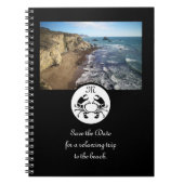 Black Crab Stencil Monogram Foto Notitieboek (Voorkant)