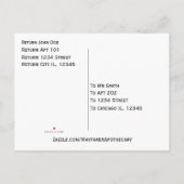 Black Crab Stencil Monogram Foto Uitnodiging Briefkaart (Achterkant)