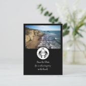 Black Crab Stencil Monogram Foto Uitnodiging Briefkaart (Staand voorkant)