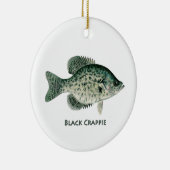 Black Crappie Keramisch Ornament (Rechts)