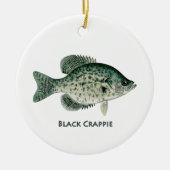 Black Crappie Keramisch Ornament (Voorkant)