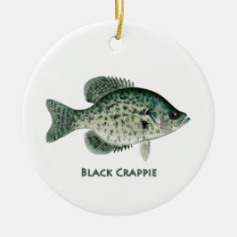 Black Crappie Keramisch Ornament