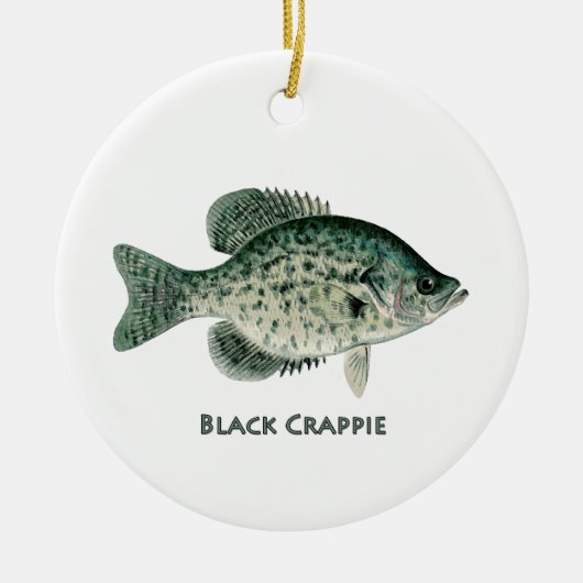 Black Crappie Keramisch Ornament (Voorkant)