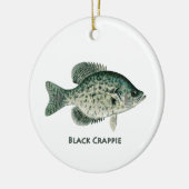 Black Crappie Keramisch Ornament (Links)