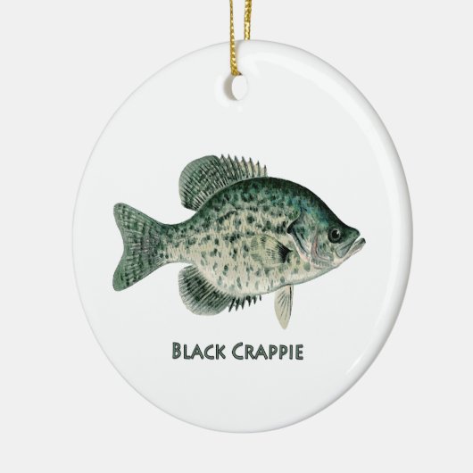 Black Crappie Keramisch Ornament (Links)