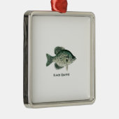 Black Crappie Metalen Ornament (Rechts)