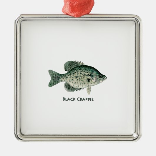 Black Crappie Metalen Ornament (Voorkant)