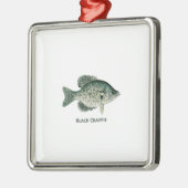 Black Crappie Metalen Ornament (Links)