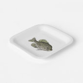 Black Crappie Papieren Bordje (Gebogen)