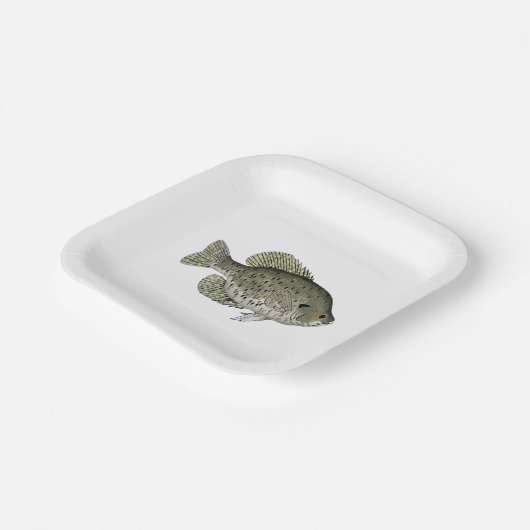 Black Crappie Papieren Bordje (Gebogen)