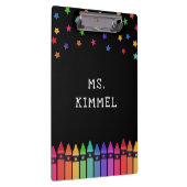 Black Crayons & Stars Curriculum Leraar Klembord (Rechts)