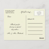 Black Cream Art Deco Bedankt Briefkaart (Achterkant)