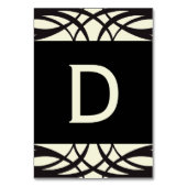 Black Cream Art Deco Trouwbanner Kaarten (Achterkant)