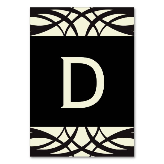 Black Cream Art Deco Trouwbanner Kaarten (Voorkant)