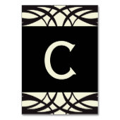Black Cream Art Deco Trouwbanner Kaarten (Achterkant)