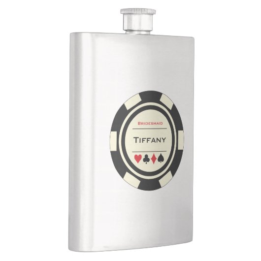 Black Cream Casino Poker Chip Weddenschap Bridesma Flacon (Rechts)